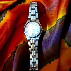 Fossil Watch, water resistant  Sterling silver
